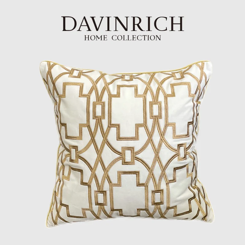 

Роскошный декоративный чехол для подушки DAVINRICH, Флоренция, Прецизионная вышитая наволочка для подушки, 45x45 см, для дивана
