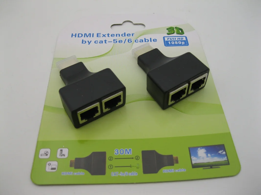 

HDMI Extender - 30m Cat5/6 Network Extender Amplifier, High-Definition Cable Distributor