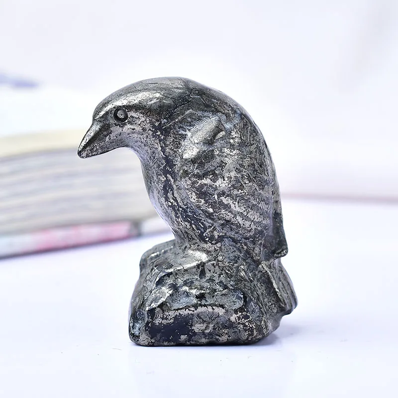 

Натуральный хрустальный камень, резная ворона, украшение для дома