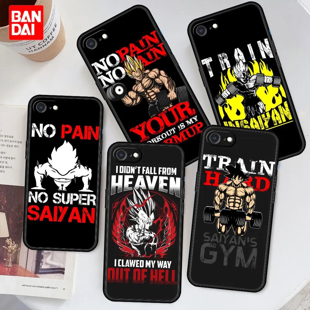 

Cover Case for iPhone SE 6 6S 7 8 Plus X XS XSMax XR 6Plus 6SPlus 7Plus 8Plus Matte Coque Dragon Ball Z No Pain No Gain