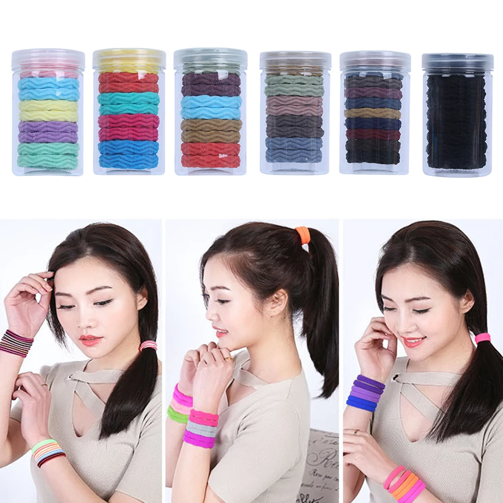 

10 PCS Women Girls Basic Elastic Hair Bands Tie Gum Scrunchies Ponytail Holder Rubber Bands Fashion Hair Accessories