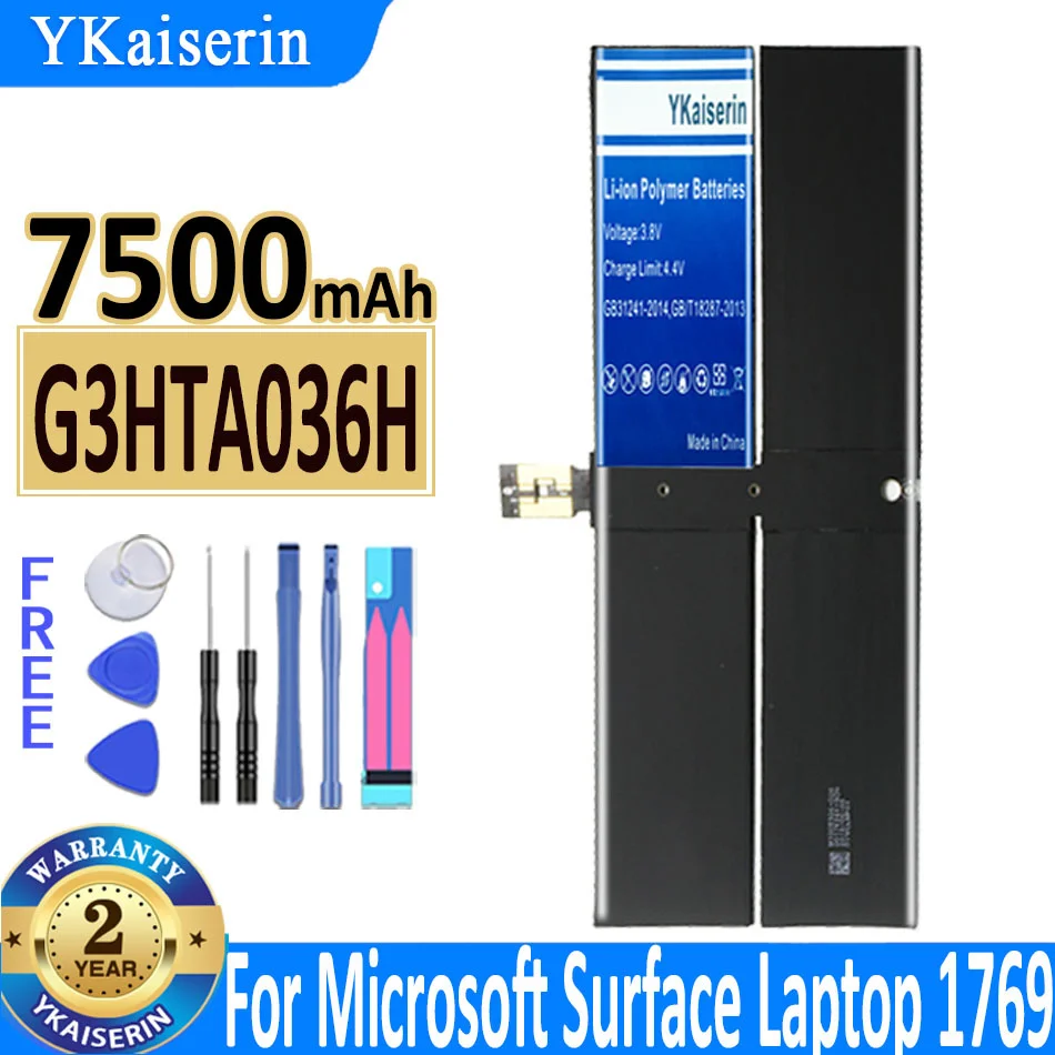 

7500mAh YKaiserin Battery G3HTA036H for Microsoft Surface Laptop 1769 Bateria + Track Code