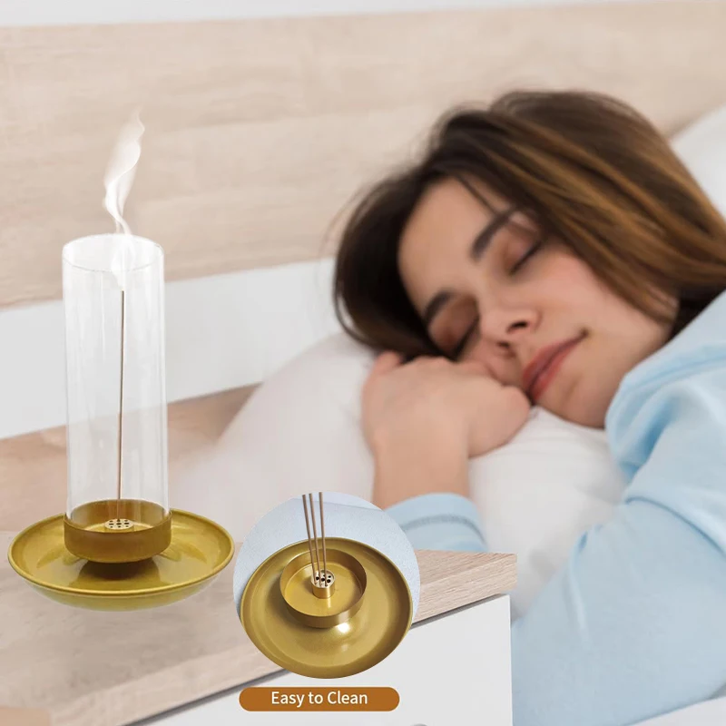 Держатель для благовоний палочек съемный стеклянный Ловец ясеня безвредная