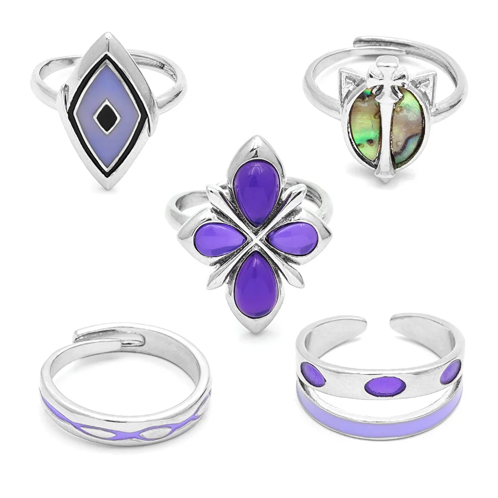 

Game Genshin Impact Ring Pantalone Regrator Cosplay Ring for Women Men Party Gift Adjustable Opening Rings Jewelry