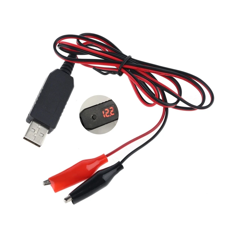 

QC3.0 USB to 5V 6V 8.4V 12V AA AAA 9V Battery Adjust Cable