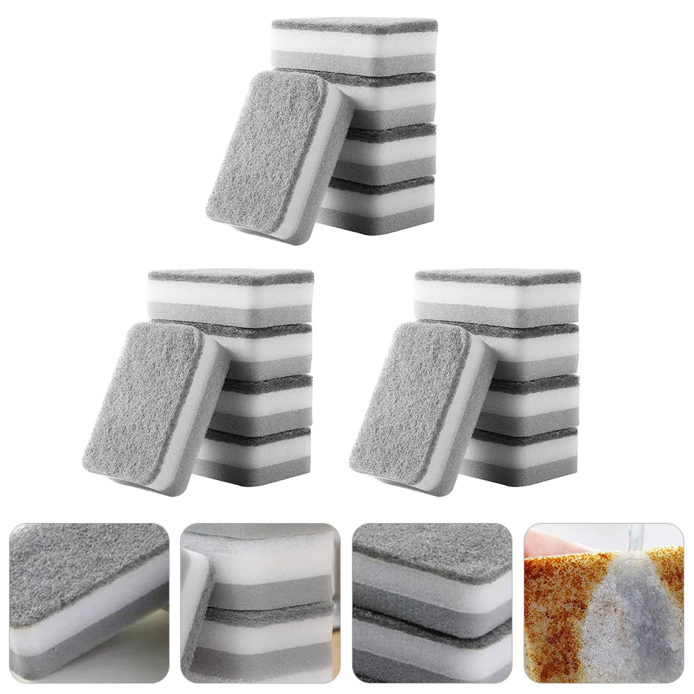

15Pcs Dish Washing Sponge Cleaning Scrub Sponge Sink Scrubber Dual-Sided Dish Sponge Sponge Scouring Pad