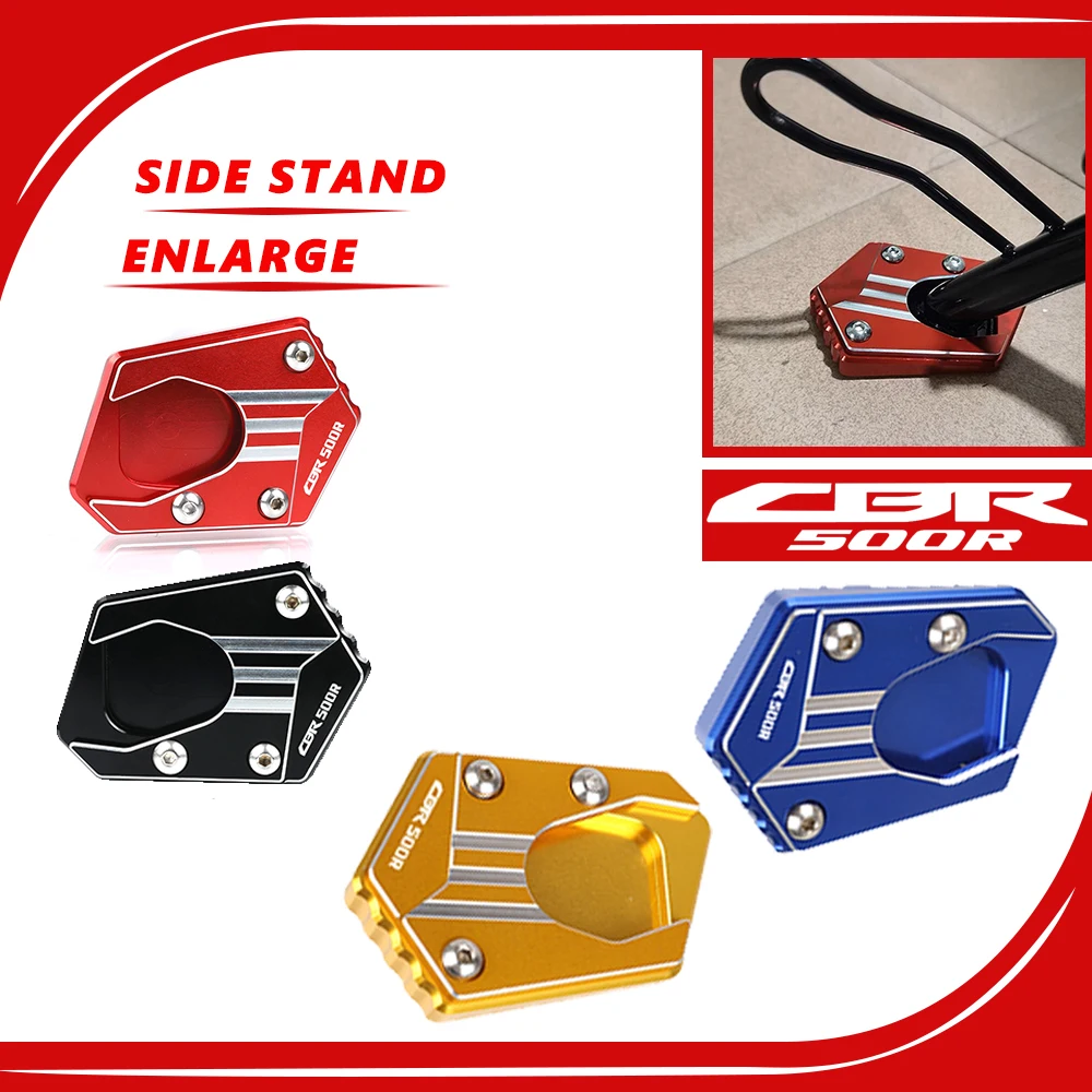 

Motorcycle CNC Stands Kickstand Side Stand Extension Pad Plate FOR HONDA CBR500R CBR 500R CBR500 R 2013-2020 2019 2018 2017