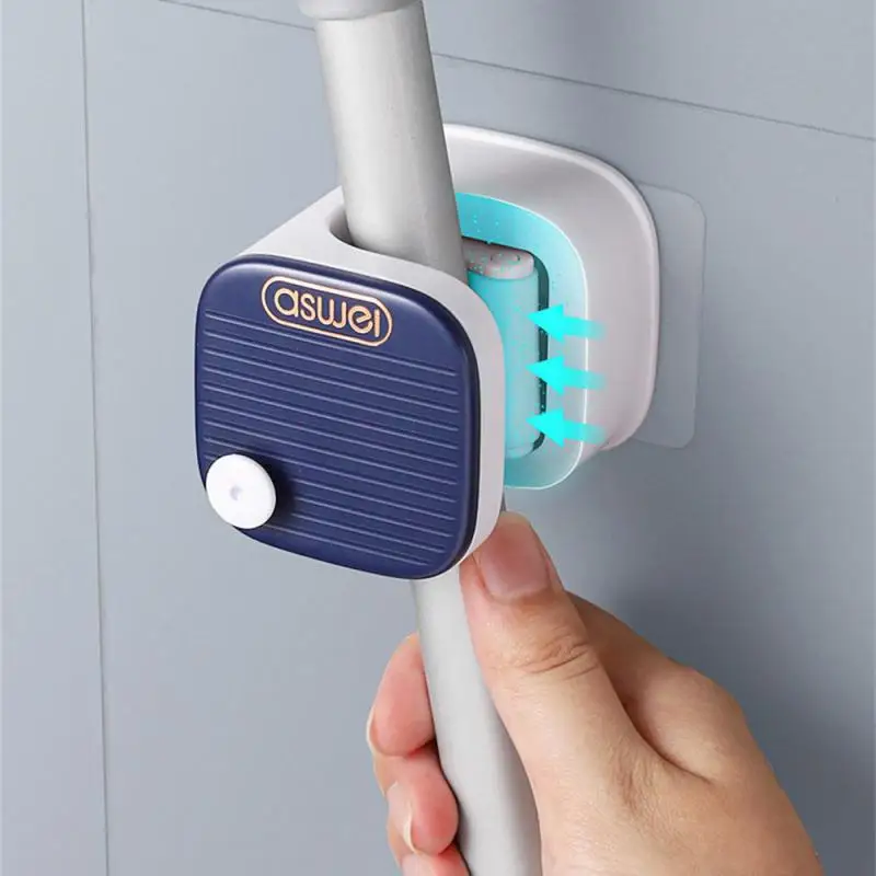 

High Quality Storage Rack Bathroom Suction Hanging Pipe Hooks Wall Mounted Mop Organizer Holder Brush Broom Hanger Door Hooks