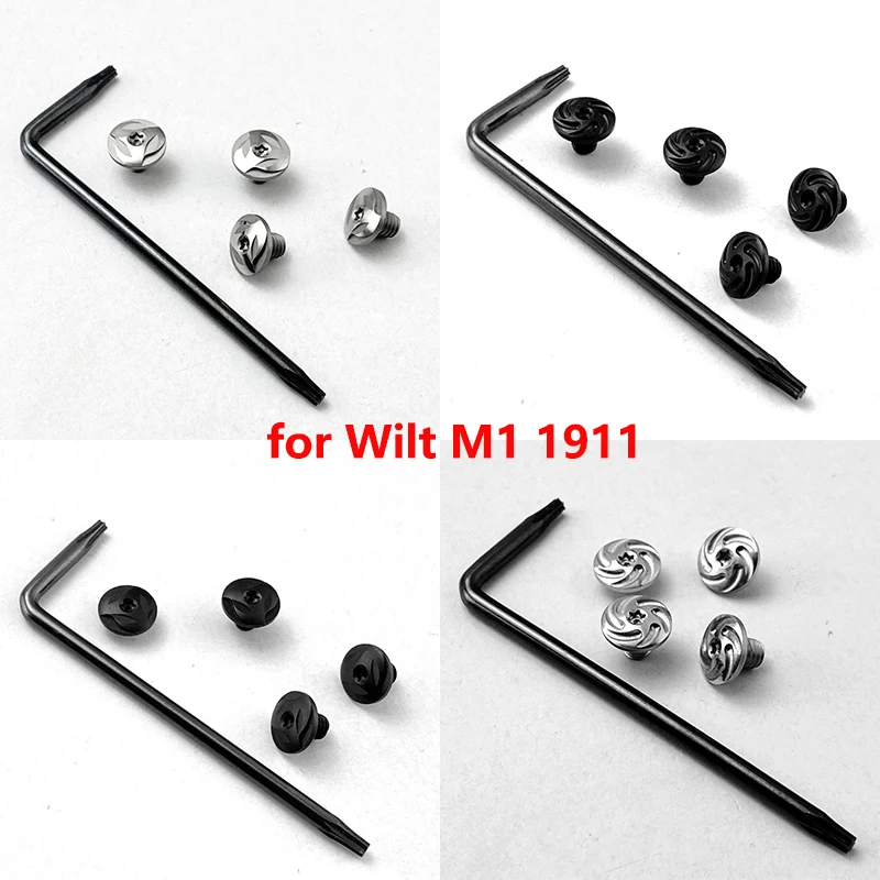 

1 Set Stainless Steel Material Grip Guard Screws for Wilt M1 1911 Handle DIY Making Repair Replace Accessories Parts WELL TECH