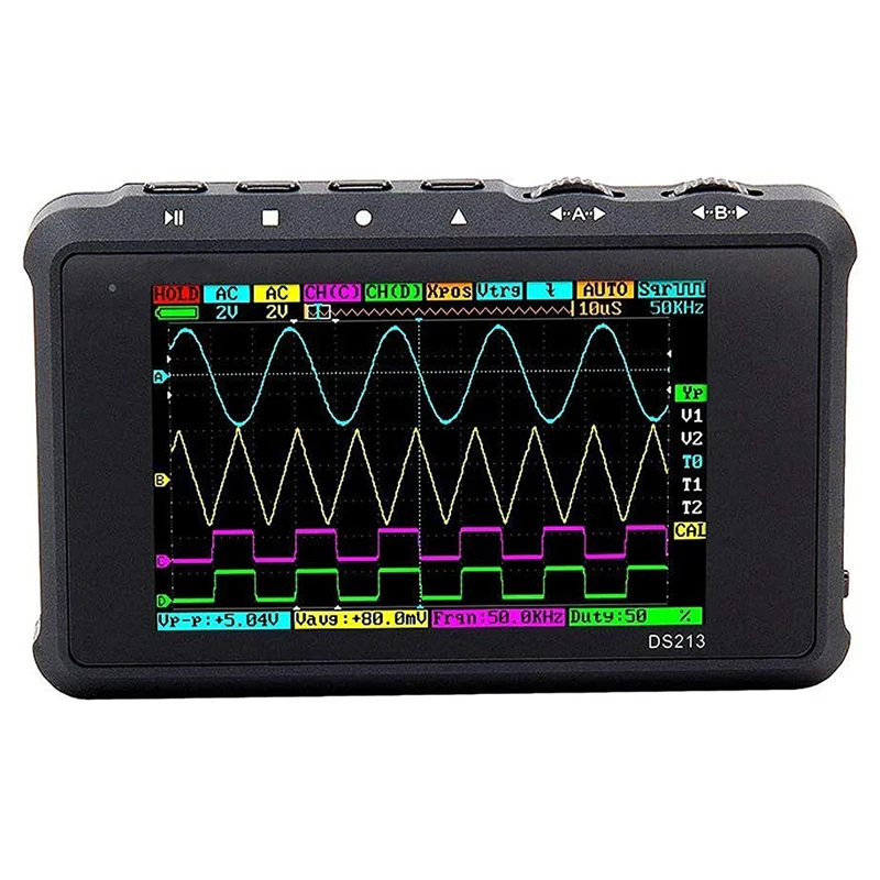 Портативный 4-канальный 100 мкс/с Nano DSO DSO213 DS213 цифровой осциллограф ЖК-Дисплей
