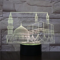 famous building mosque 3d small night lamp creative desk lamp bedroom living room decoration children christmas birthday gift