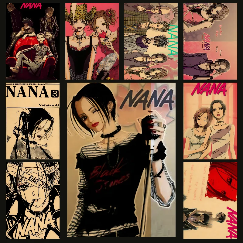 Забавный японский аниме Нана Осаки плакат самоклеящаяся художественная