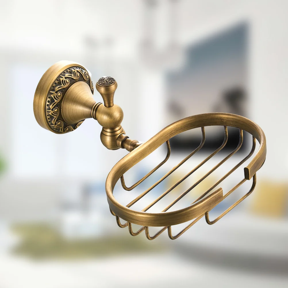 Винтажный стиль твердая латунь настенный держатель для мыльницы ванны душа