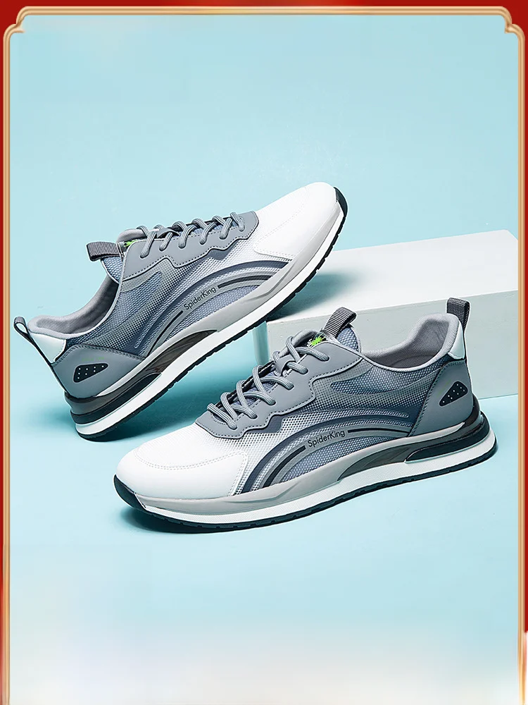 Мужская обувь Spider King новинка 2024 весенние дышащие кроссовки из натуральной кожи