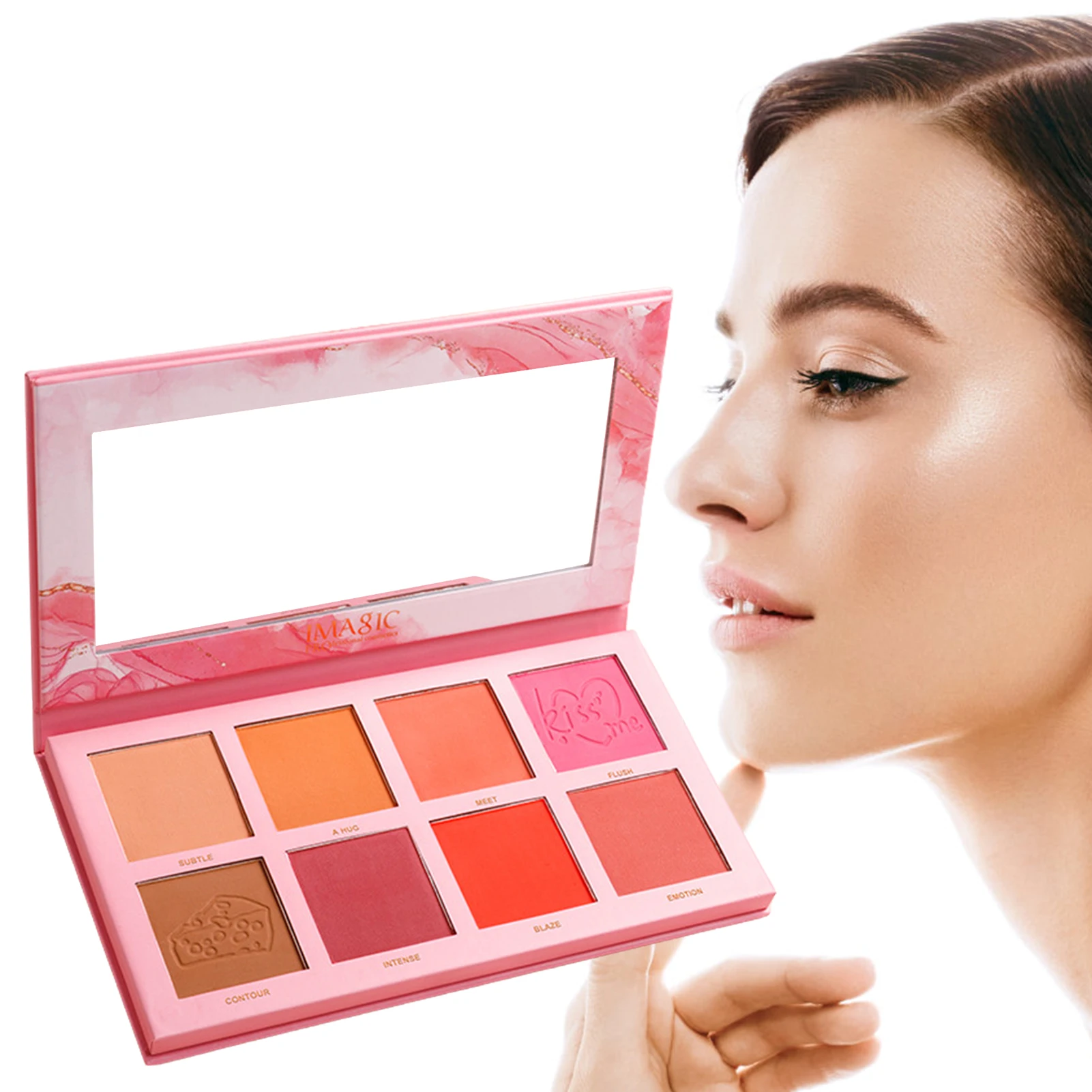 

8 Color Blush Eyeshadow Palette Highlighter And Blush Palette Facial Cheek Blusher Face Sculpting Bronzing Pressed Palette