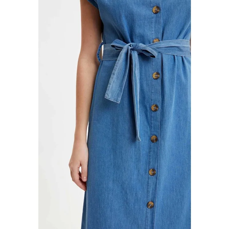 

Jean Shirt Dress K7790Az20Sm Women Summer Dress Casual Long Prom Midi Maxi