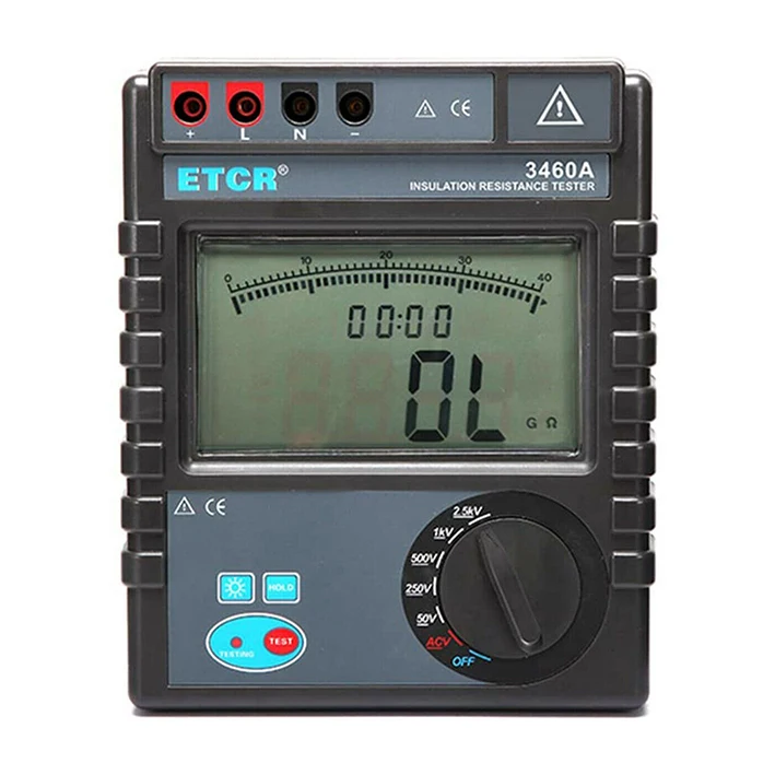 

Insulation Resistance Tester Megohm Meter with Range 0.1M to 200Gohm