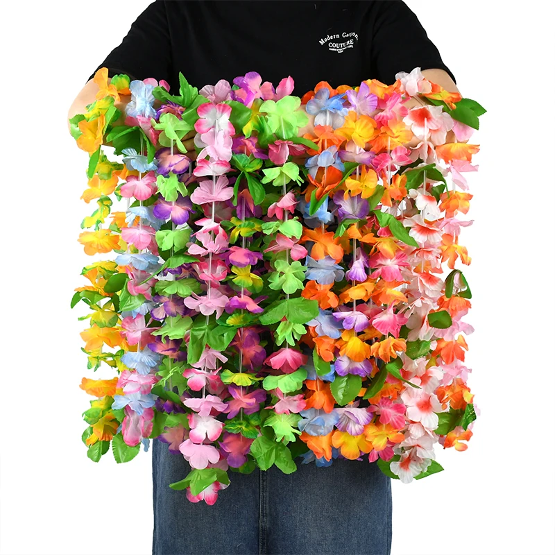 4 шт./компл. Гавайский искусственный цветок Leis ожерелье из гирлянд украшение