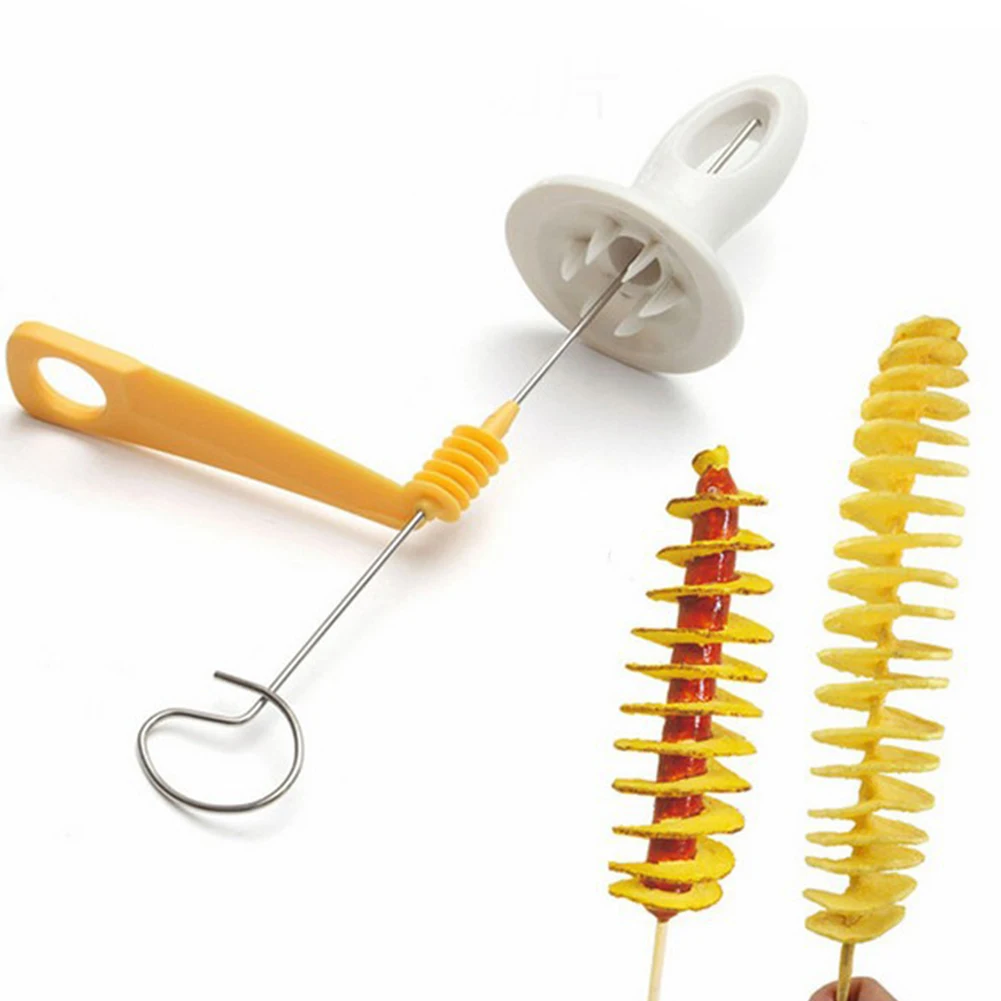 Портативные Шпажки для картофеля барбекю кемпинга брикет слайсер спиральный