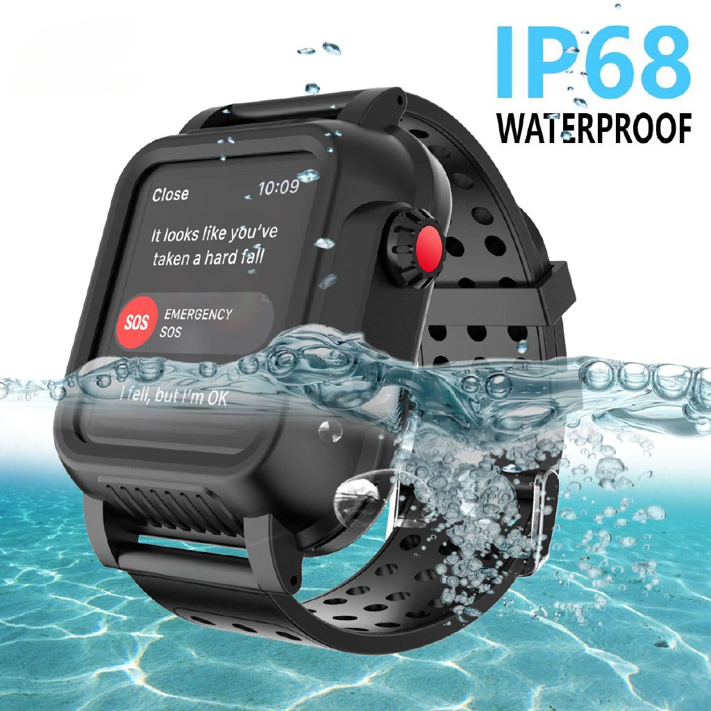 

New For Apple Watch Series 6 SE 5 4 3 2 38mm 40mm 42mm 44mm IP68 Waterproof Underwater Diving Swimming Proof CASE Cover