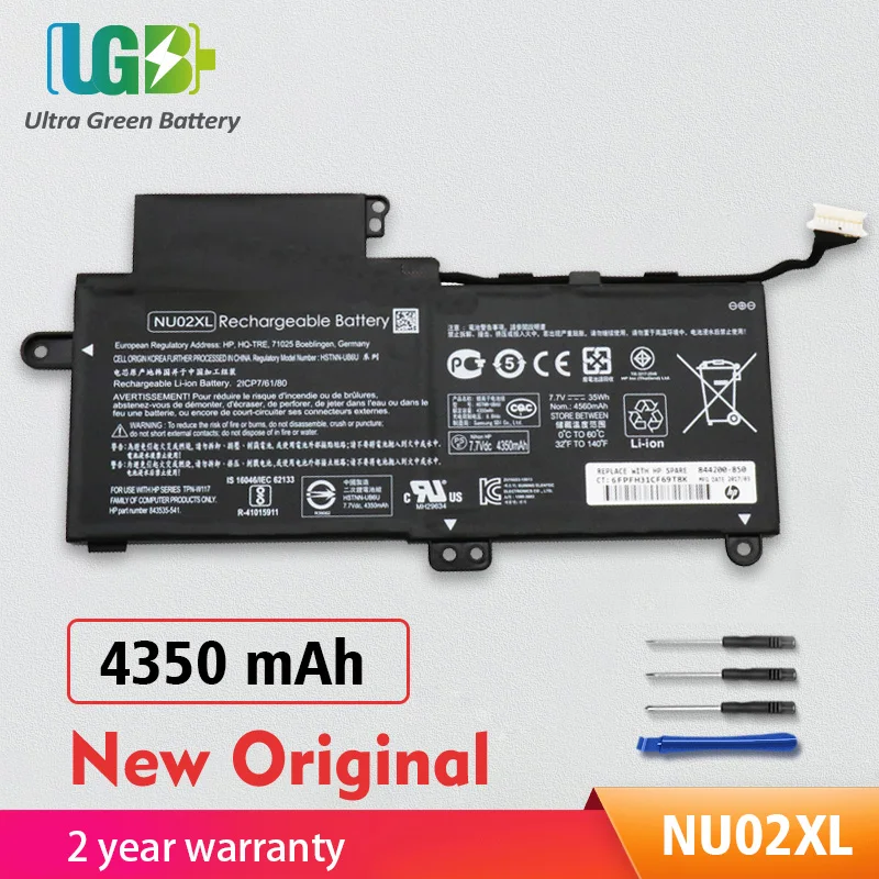 

UGB New Original NU02XL Battery For HP Pavilion X360 11-U012TU U065TU U056TU HSTNN-UB6U TPN-W117 843535-541 844200-855
