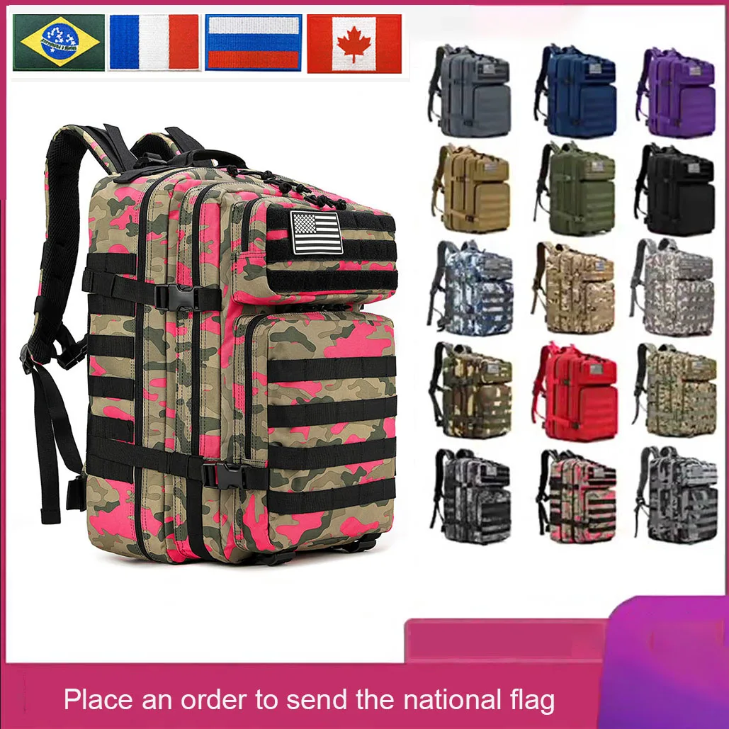 

30L/50L Outdoor Camouflage Backpack Tactical Backpack Army Bag MOLLE Backpack 3P Attack Pack Military Hiking Backpack Bag Sports