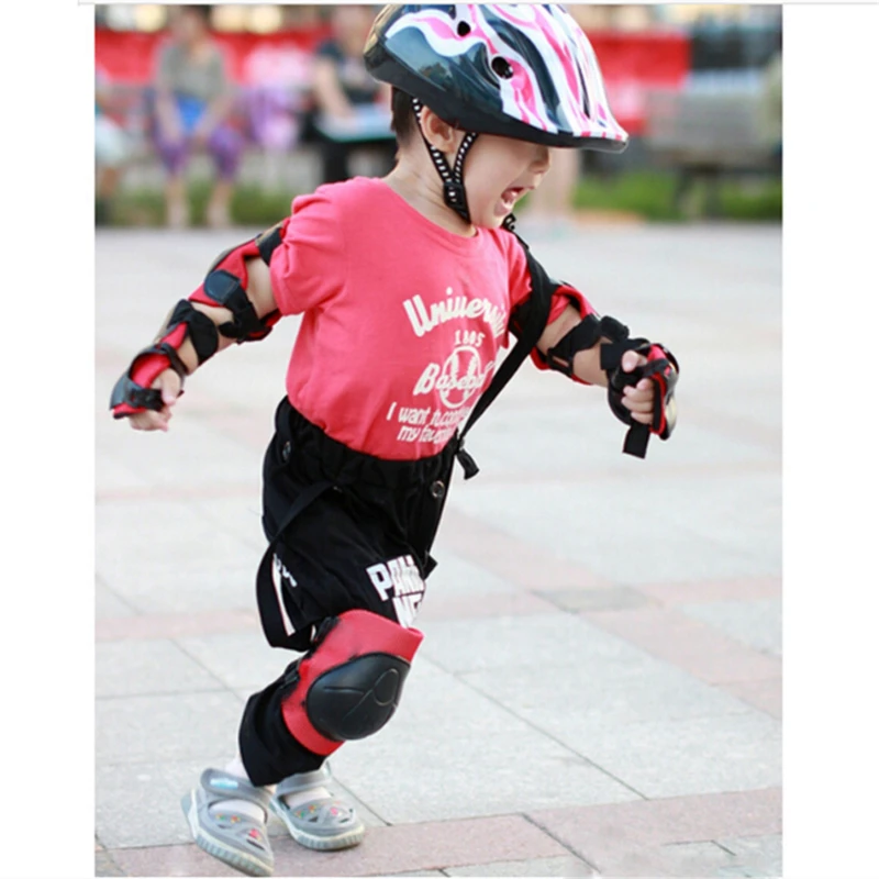 

6pc/set Adjustable Skating Protective Gear Set Elbow Pads Bicycle Skateboard Ice Skate Roller Knee Protector For Adult Kids Gift
