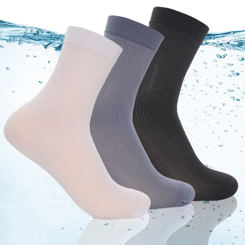 

10 Pairs Summer Men Anti Slip Absorbent Soft Thin Breathable Socks Transparent Fashion Silk Stockings Dropship