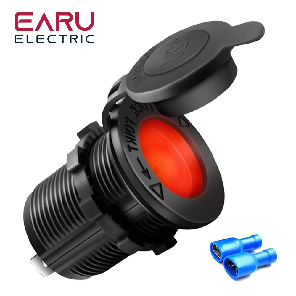 

Розетка для автомобильного прикуривателя 12V-24V водонепроницаемый адаптер питания для морской лодки мотоцикла грузовика RV ATV с проводом D5