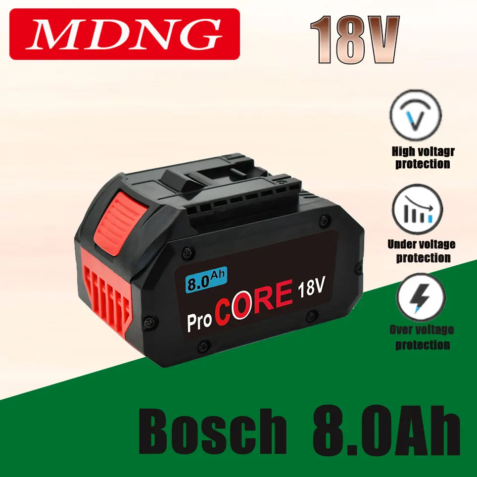 

NEW 18V 8.0Ah Lithium-Ion Battery Pack GBA18V80 for Bosch 18Volt MAX Cordless Power Tool Drills（21700 built in battery ）