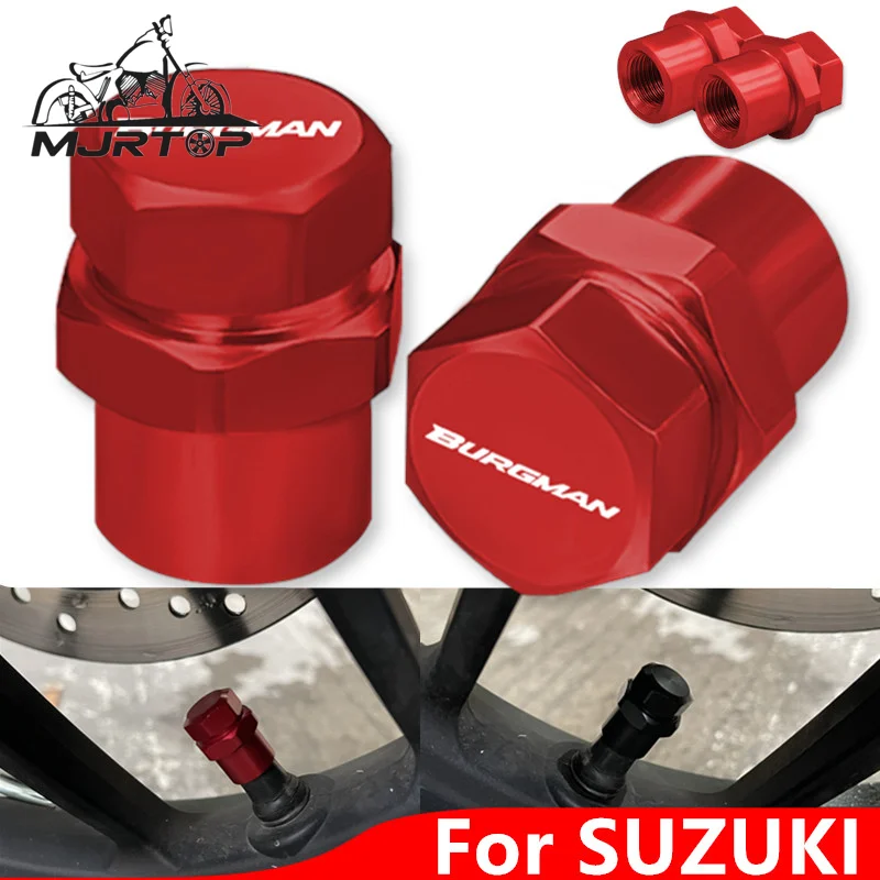 

Motorcycle Tyre Valve Cover CNC Tire Air Port Stem Cap Plug For SUZUKI BURGMAN 650 400 250 125 200 Burgman AN650 AN400 125 200