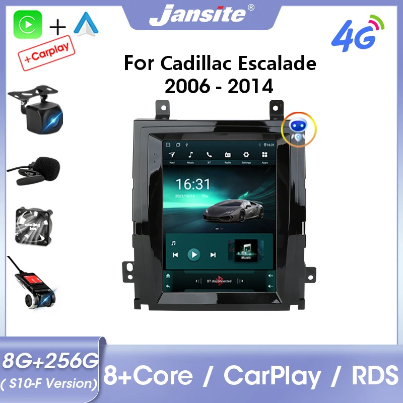 

Jansite 2 Din Android 11 Car Radio For Cadillac Escalade GMT900 3 2006-2014 SLS 2007-2012 Carplay Stereo Autoradio Navigatore AM