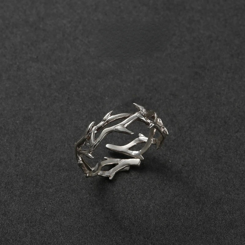 

Fashion Punk Irregular Thorns Couple Rings Retro Hip-hop Personality Adjustable Finger Ring for Men Women Lovers Jewelry Gifts