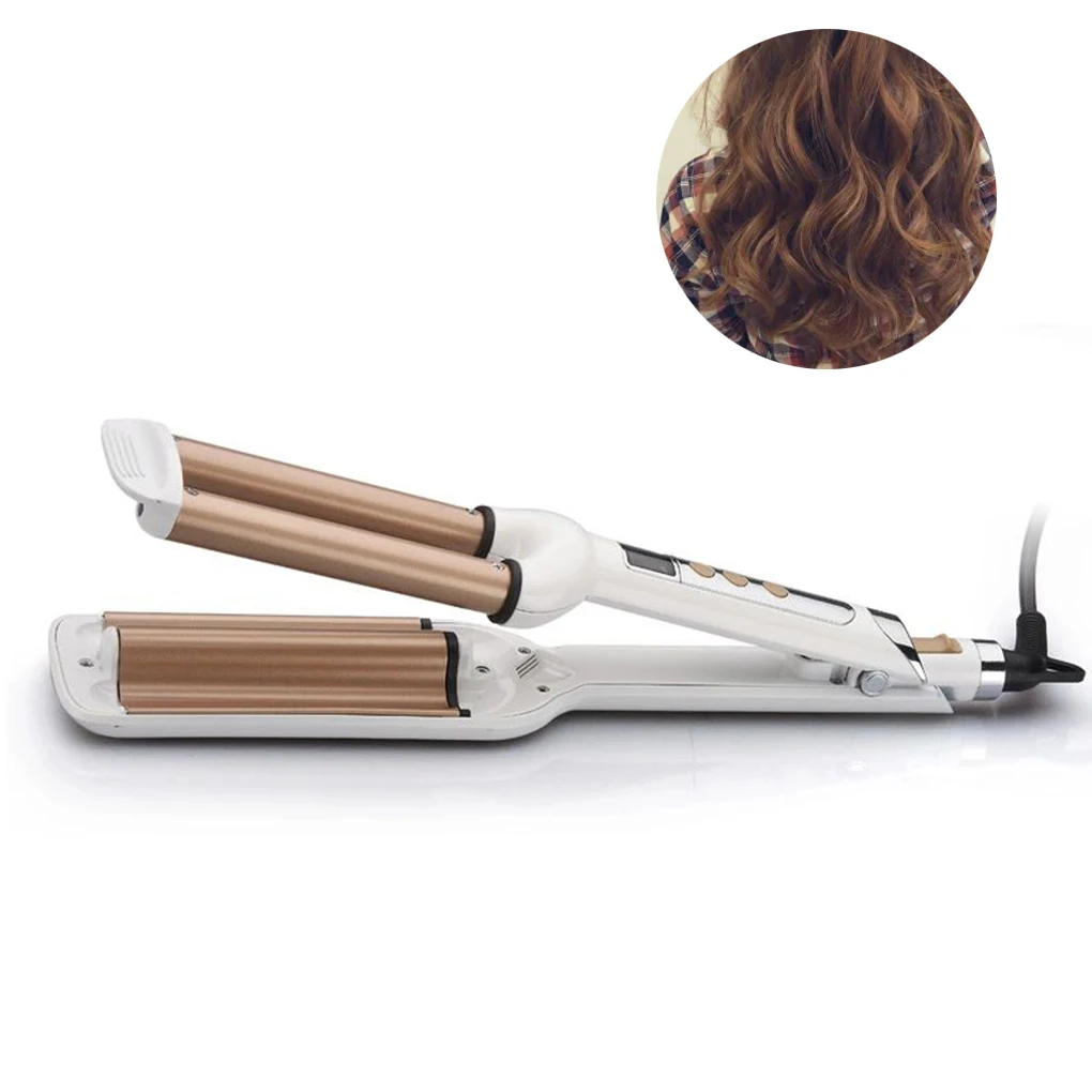 

Professional Electric LCD Hair Curler 3 Barrel Hair Curly Iron Ceramic Deep Waver Curling Irons Tool