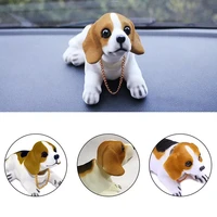 1pcs car interior dashboard shaking head dog ornament nodding cute interior accessories decoration plush doll puppy car r0e3
