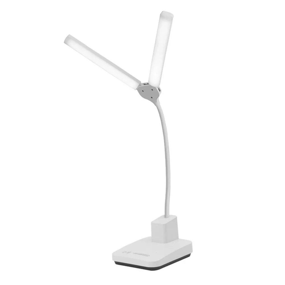 

Led Desk Lamp Double Head Table Lamp Reading Light for Home Office Bedroom Dorm