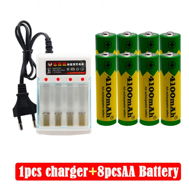 

New AA Battery 4100mah 1.5V New Alkaline Rechargeable Bateries for Camera Led Light Flashlights Toy Mp3 Torch Spare Charger
