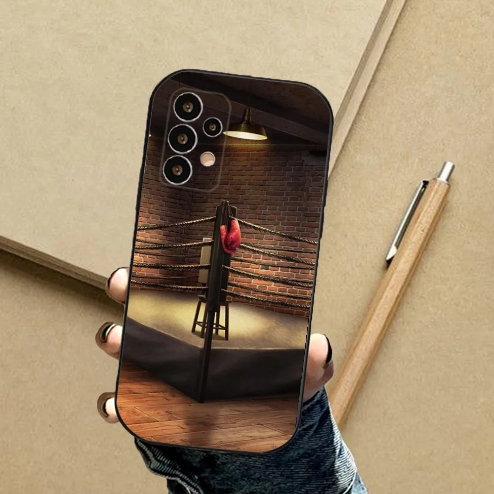 Боксерский чехол для телефона Samsung S24 23 22 30 21 10 9 Note20 Ultra Lite 5G Plus FE черный мягкий