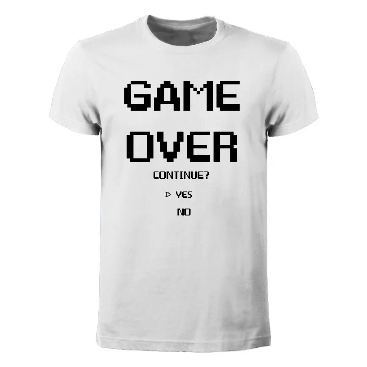 

Mens T-Shirt-Game Over! Continuous Yes/No-