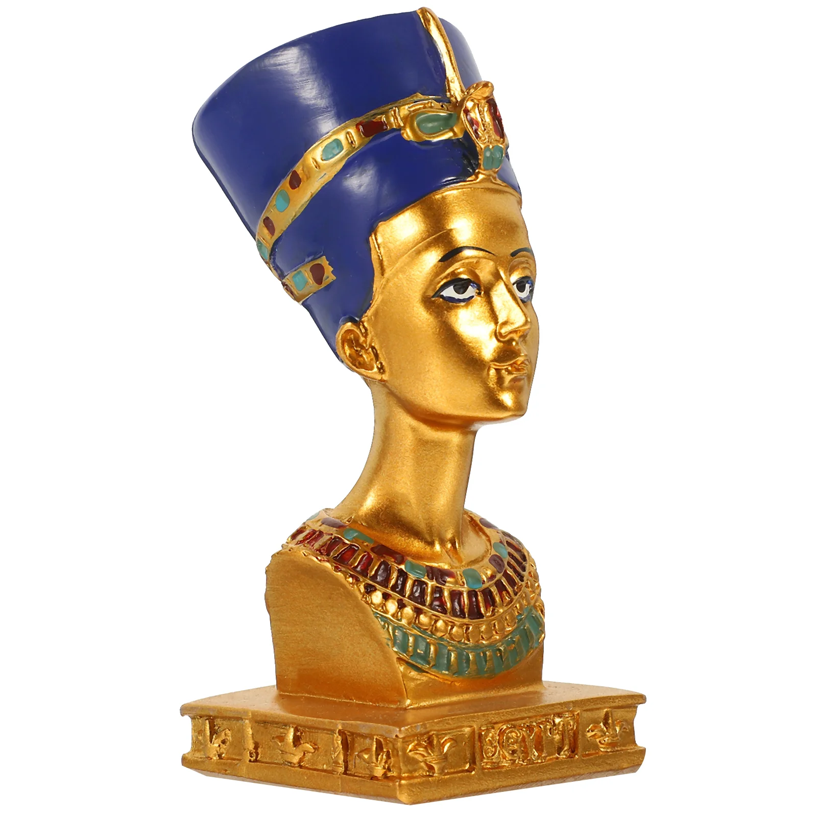 

Egyptian Statue Ancient Nefertiti Egypt Bust Ornament Adornment Figurine Sculpture Pharaoh Home Decor Desktop Figurines Resin