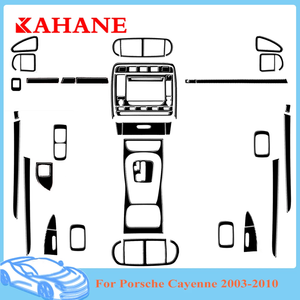 Отделка салона автомобиля для Porsche Cayenne 2003 2004 2005 2006 2007 2008 2009 2010 черные наклейки