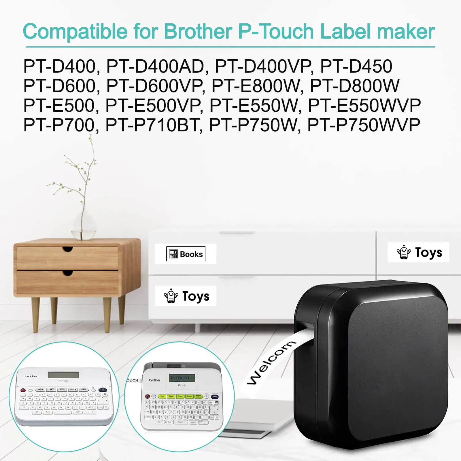 Greencycle 5PK 18 мм лента для этикеток, совместимая с Brother TZe 241 tz 241 P-Touch Label P-touch 34 черный на белом. (art.: 3920dcdcfa3d0) - 3920dcdcfa3d0