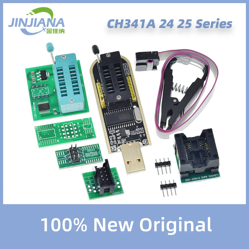 

Original CH341A 24 25 Series EEPROM Flash BIOS USB Programmer Module + SOIC8 SOP8 Test Clip For EEPROM 93CXX / 25CXX / 24CXX