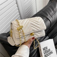 summer quilted chain flap small shoulder crossbody bags for women 2022 trend fashion triple compartments design ladies handbags