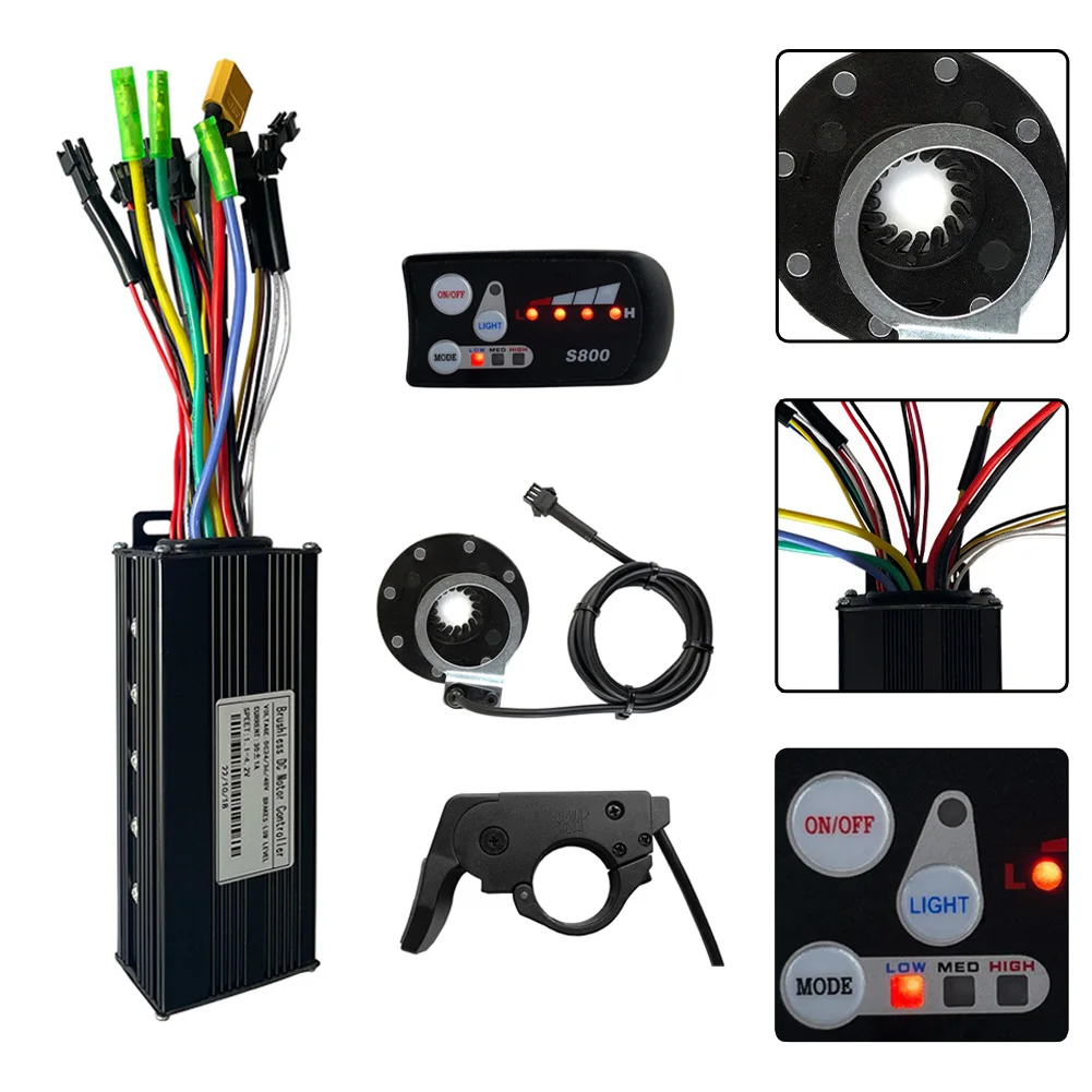 

36/48V 30A Sine Wave Controller S800 Display Throttle 8 PAS Kit For E-bike MTB Modification Controller Set Ebike Accessories