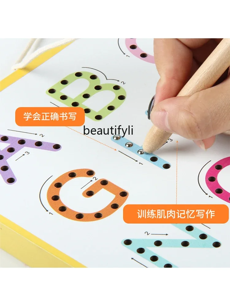 Деревянная магнитная верхняя и нижняя доска для практики алфавита детская