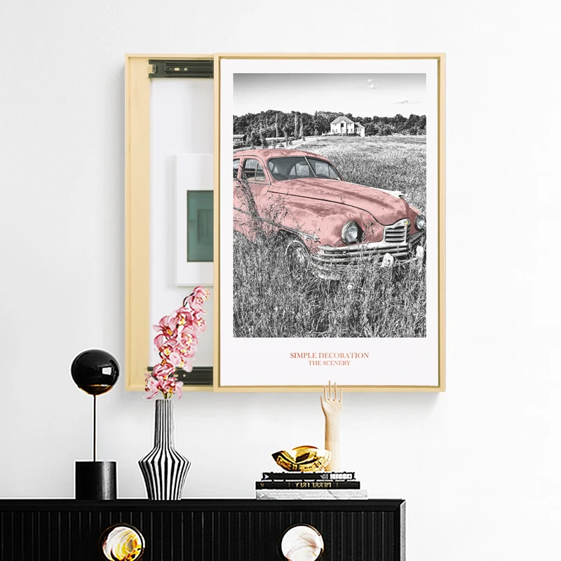 

Скандинавская электрическая коробка, декоративная живопись, аксессуары, абстрактная Настенная картина, холст, панель, детали для комнаты ...