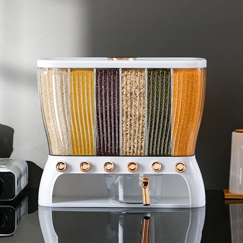 

Dry Food Dispenser Wall Mounted Rice Container Grain Canisters Large Airtight Food Storage Container Rice Dispenser