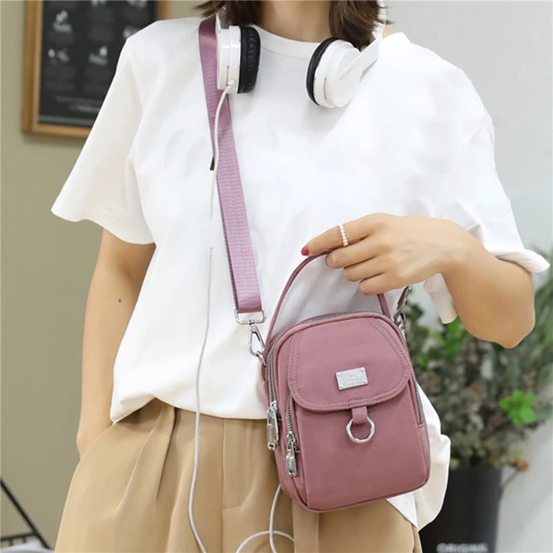

Women's Single Shoulder Bag Fashion Bag High Quality Durable Fabric Female Mini Handbag Phone Bag Zipper Cross-body Bag New