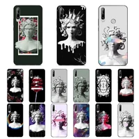 maiyaca medusa vaporwave glitch art phone case for huawei y 6 9 7 5 8s prime 2019 2018 enjoy 7 plus
